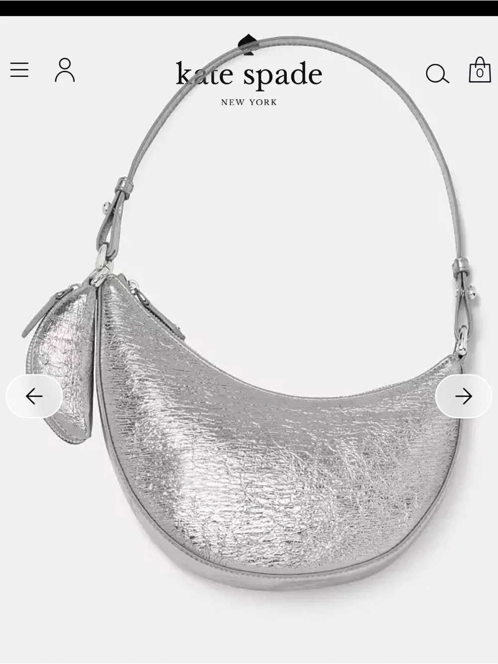 Kate spade Duo Crinkle Metallic Mini Shoulder Bag
